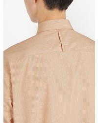 beige vertikal gestreiftes Langarmhemd von Ferragamo