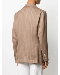 beige vertikal gestreiftes Sakko von Brunello Cucinelli