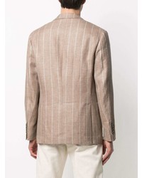 beige vertikal gestreiftes Sakko von Brunello Cucinelli