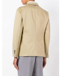 beige vertikal gestreiftes Sakko von Thom Browne