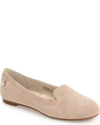 beige verzierte Ballerinas