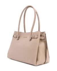 beige verzierte Shopper Tasche aus Leder von MICHAEL Michael Kors