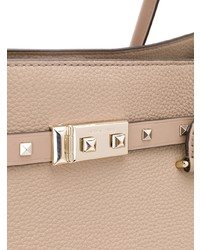 beige verzierte Shopper Tasche aus Leder von MICHAEL Michael Kors