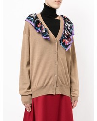 beige verzierte Strickjacke von Emilio Pucci