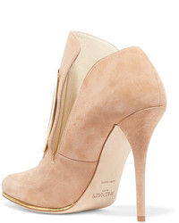 beige verzierte Wildleder Pumps von Balmain