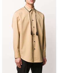 beige verziertes Langarmhemd von Jil Sander