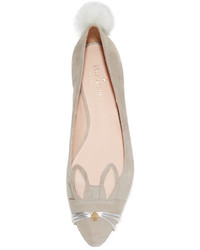 beige Wildleder Ballerinas von Kate Spade