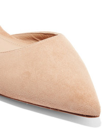 beige Wildleder Ballerinas von Paul Andrew