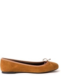 beige Wildleder Ballerinas von Saint Laurent