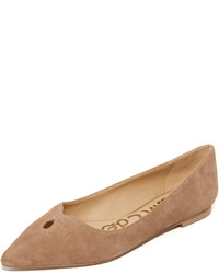 beige Wildleder Ballerinas von Sam Edelman