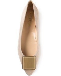 beige Wildleder Ballerinas von Tod's