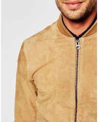 beige Wildleder Bomberjacke von Pepe Jeans