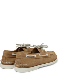 beige Wildleder Bootsschuhe von Sperry