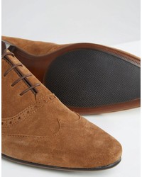 beige Wildleder Brogues von Asos