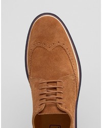 beige Wildleder Brogues von Asos