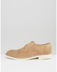 beige Wildleder Brogues von Selected