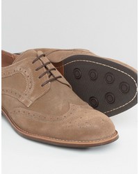 beige Wildleder Brogues von Dune