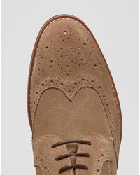 beige Wildleder Brogues von Dune