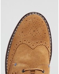 beige Wildleder Brogues von Ted Baker