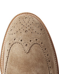 beige Wildleder Brogues von Burberry