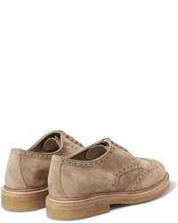 beige Wildleder Brogues von Burberry