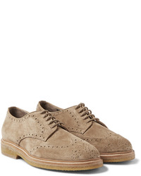 beige Wildleder Brogues von Burberry