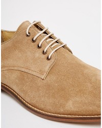 beige Wildleder Derby Schuhe von Asos