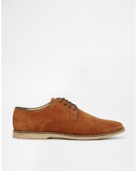 beige Wildleder Derby Schuhe von Asos