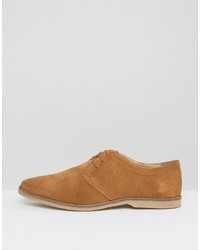 beige Wildleder Derby Schuhe von Asos