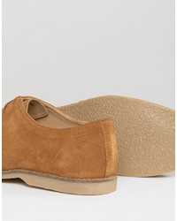 beige Wildleder Derby Schuhe von Asos