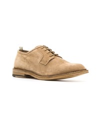 beige Wildleder Derby Schuhe von Officine Creative