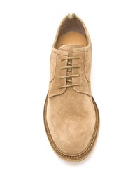 beige Wildleder Derby Schuhe von Officine Creative