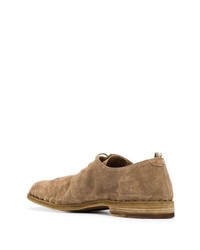 beige Wildleder Derby Schuhe von Officine Creative