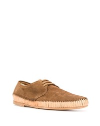 beige Wildleder Derby Schuhe von Officine Creative