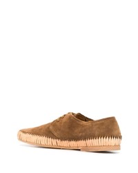 beige Wildleder Derby Schuhe von Officine Creative