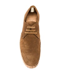 beige Wildleder Derby Schuhe von Officine Creative