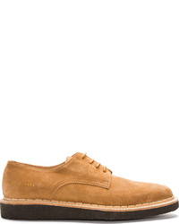 beige Wildleder Derby Schuhe von Common Projects