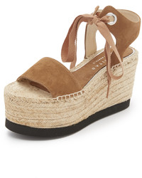 beige Wildleder Espadrilles von Paloma Barceló