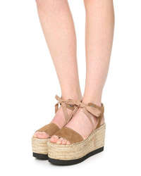 beige Wildleder Espadrilles von Paloma Barceló