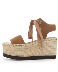 beige Wildleder Espadrilles von Paloma Barceló