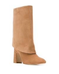 beige Wildleder mittelalte Stiefel von Stuart Weitzman