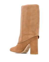 beige Wildleder mittelalte Stiefel von Stuart Weitzman