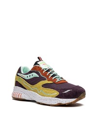 beige Wildleder niedrige Sneakers von Saucony