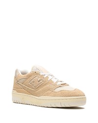 beige Wildleder niedrige Sneakers von New Balance