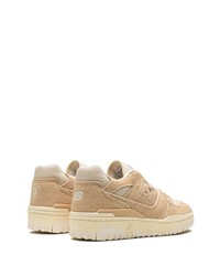 beige Wildleder niedrige Sneakers von New Balance