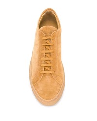 beige Wildleder niedrige Sneakers von Common Projects