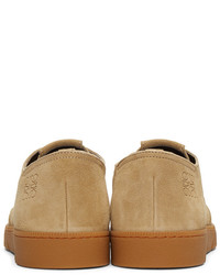 beige Wildleder niedrige Sneakers von Loewe