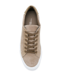 beige Wildleder niedrige Sneakers von Philippe Model