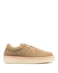 beige Wildleder niedrige Sneakers von Clarks Originals