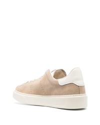 beige Wildleder niedrige Sneakers von Woolrich